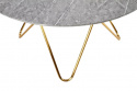 Spisebord \'Bonello\' Rund 120cm - Guld/Grå