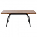 Spisebord \'Cambell\' 140-180x80cm - Eg/Sort