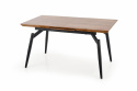 Spisebord \'Cambell\' 140-180x80cm - Eg/Sort