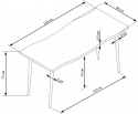 Spisebord \'Norudden\' 120x80cm - Sort/Natur 