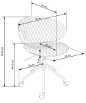 Kontorstol \'Pattern\' - Grå/Sort