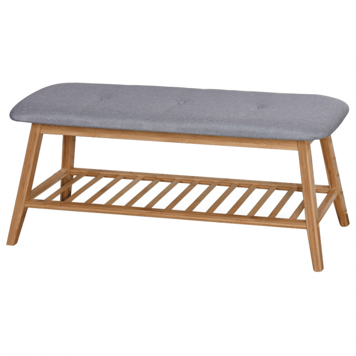 Skohylde \'Sindi\' 100cm - Eg/Grå i gruppen Møbler / Hylder & opbevaring / Hat- og sko hylder hos Reforma (2010001179351)