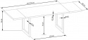 Spisebord \'Radus\' 140x85cm - Eg/Sort 