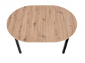 Spisebord \'Bjurholm\' 102-142x102cm - Natur/Sort 
