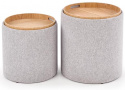 2-pak Sædepuf/Sidebord \'Aviko\' - Grå