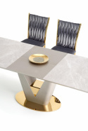 Spisebord \'Valentino\' 160-220cm - Grå/messing