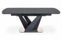 Spisebord \'Patrizio\' 160-200cm - Grå/sort
