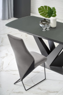 Spisebord \'Patrizio\' 160-200cm - Grå/sort