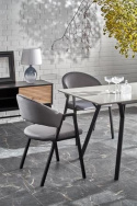 Spisebord \'Viksten\' 140-180x80cm - Sort/Grå