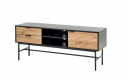 TV-bænk \'Sandviken\' - Sort/Eg