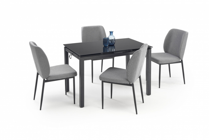 Spisegruppe \'Jasper\' 110-170cm - Sort/grå i gruppen Møbler / Bord / Madgrupper hos Reforma (2010001195184)