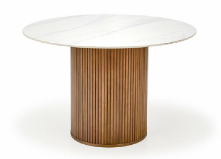 Spisebord \'Bruno\' Rundt 120cm - Valnød/marmor i gruppen Møbler / Bord / Runde spiseborde hos Reforma (2010001196662)