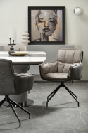 Spisebord \'Dancan\' 160-220cm - Grå/marmor