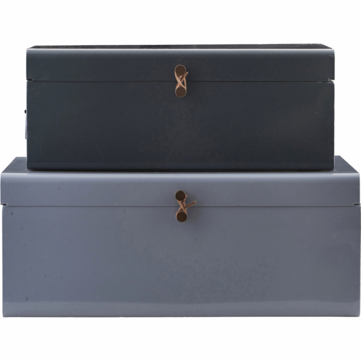 2-pak opbevaringskasser \'Metal\' - Blå i gruppen Møbler / Hylder & opbevaring / Kasser & Kurve hos Reforma (209310702)