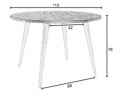 Spisebord \'Mo\' Rundt 110cm - Teak/Stål 