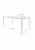 Bord \'Storm\' 180x90cm - Sort 