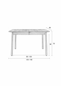 Bord \'Glimpse\' 120-162x80cm - Eg