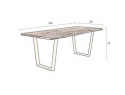 Spisebord \'Aka\' 180x90cm - Natur