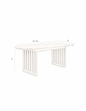 Udtrækkeligt bord \'Barlet\' 200-240x90cm - Valnød