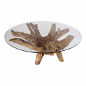 Sofabord \'Amazonas\' - Natur/Glas