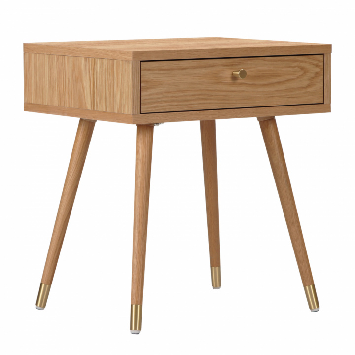Natteskab \'Prime\' - Eg/Messing i gruppen Møbler / Bord / Sengeborde hos Reforma (2106-oak)