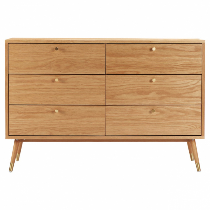 Kommode \'Prime\' 6 skuffer - Eg i gruppen Møbler / Hylder & opbevaring / Kommoder hos Reforma (2108-oak)