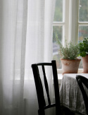 Gardiner med læg \'Dalsland\' 145x290 - Hvid