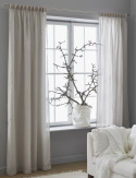 Gardiner med læg \'Dalsland\' 145x290 - Beige