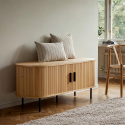 TV-bænk \'Holmvik\' - Natur/Sort
