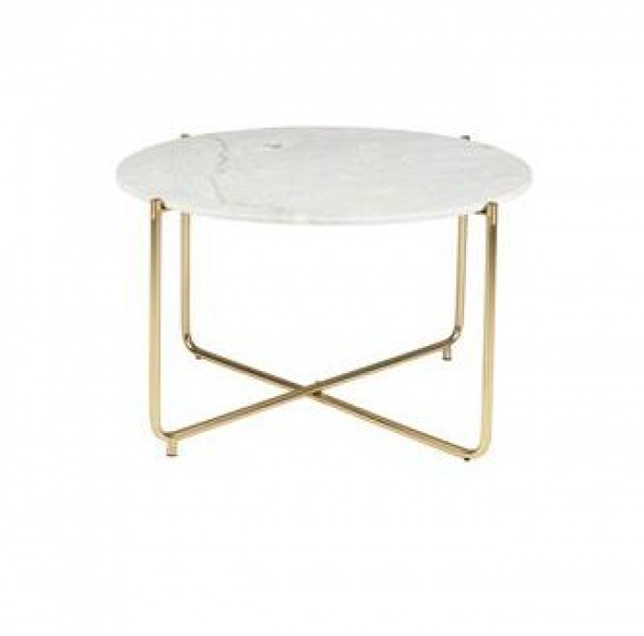 Sofabord \'Timpa\' Rund 70cm - Marmor/Guld i gruppen Møbler / Bord / Sofabord hos Reforma (2300231)