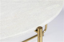 Sofabord \'Timpa\' Rund 70cm - Marmor/Guld