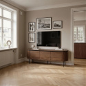 Tv-bænk \'Kärra\' 160x40cm - Valnød/Sort