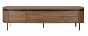 TV-bænk \'Kärra\' 200x40cm - Valnød/Sort