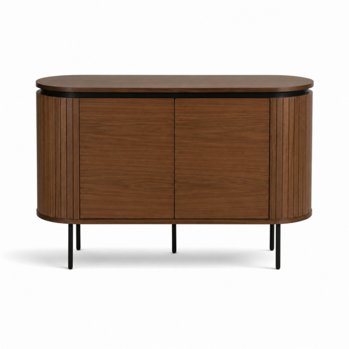 Sideboard \'K&auml;rra\' - Valn&oslash;d/Svart i gruppen KAMPAGNE / Møbler / Hylder & Opbevaring hos Reforma (2374-walnut-svart)