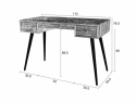 Skrivebord/Sidobord \'Leo\' - Teak/Stål