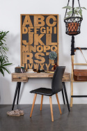 Skrivebord/Sidobord \'Leo\' - Teak/Stål