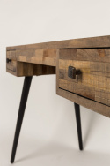 Skrivebord/Sidobord \'Leo\' - Teak/Stål