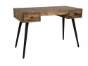 Skrivebord/Sidobord \'Leo\' - Teak/Stål