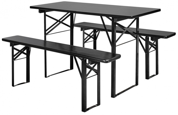Bord og bænke \'Garden\' 160x60cm - Sort i gruppen Møbler / Havemøbler / Uderum hos Reforma (27215)