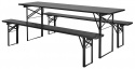 Bord og bænke \'Garden\' 220x60cm - Sort