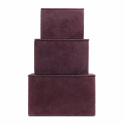 Opbevaringskasse \'Hallon\' - Suede/Aubergine