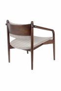 Stol \'Torrance\' - Valnød/Beige