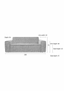 Sofa \'Bor\' - Latte