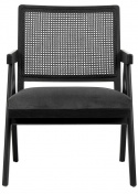 Lænestol \'Wickerwork\' - Rattan/Sort