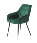 Stol \'Siena\' - Grøn/Sammet