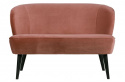 Sofa \'Sara\' - Rosa/Sammet
