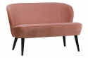 Sofa \'Sara\' - Rosa/Sammet