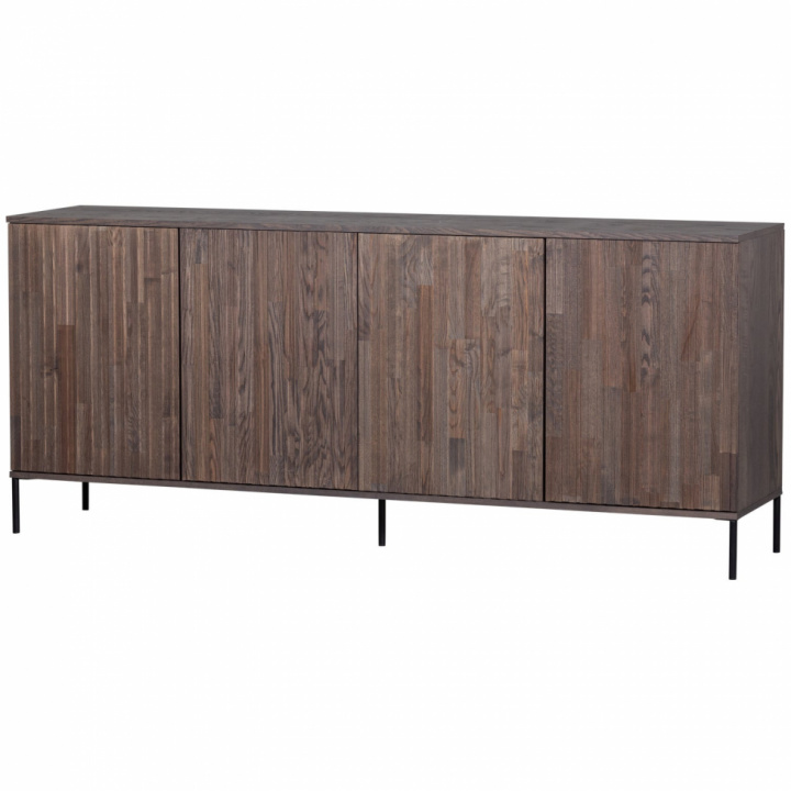 Skænk ‘New Gravure’ 200 cm - Mørkebrun/Sort i gruppen Møbler / Hylder & opbevaring / Sideboards hos Reforma (373471-EV)