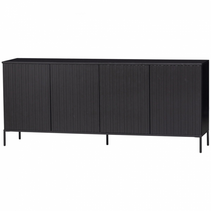Skænk ‘New Gravure’ 200 cm - Sort/Sort i gruppen Møbler / Hylder & opbevaring / Sideboards hos Reforma (373471-Z)