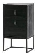 Nattbord \'Zola\' skuffe+skab - Sort